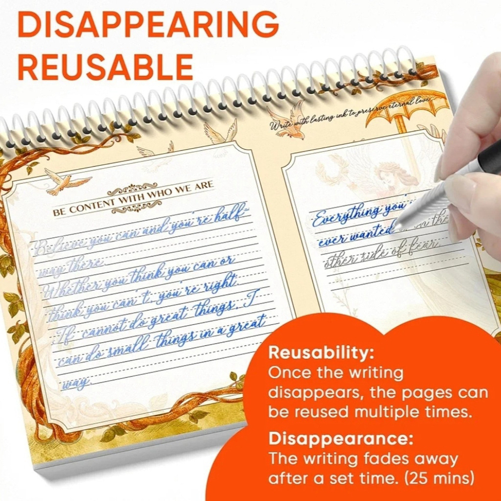 Cursive Grooved Handwriting Workbook Reusable Handwriting Workbook. - Picture 6 of 8